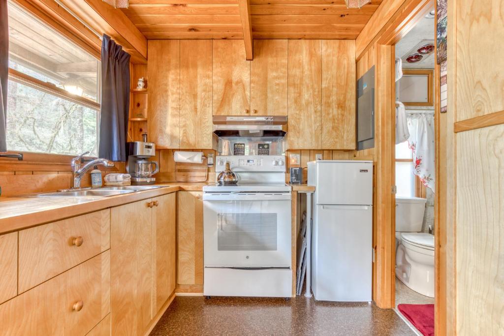 Kuchyň nebo kuchyňský kout v ubytování Chalet Shangri-La
