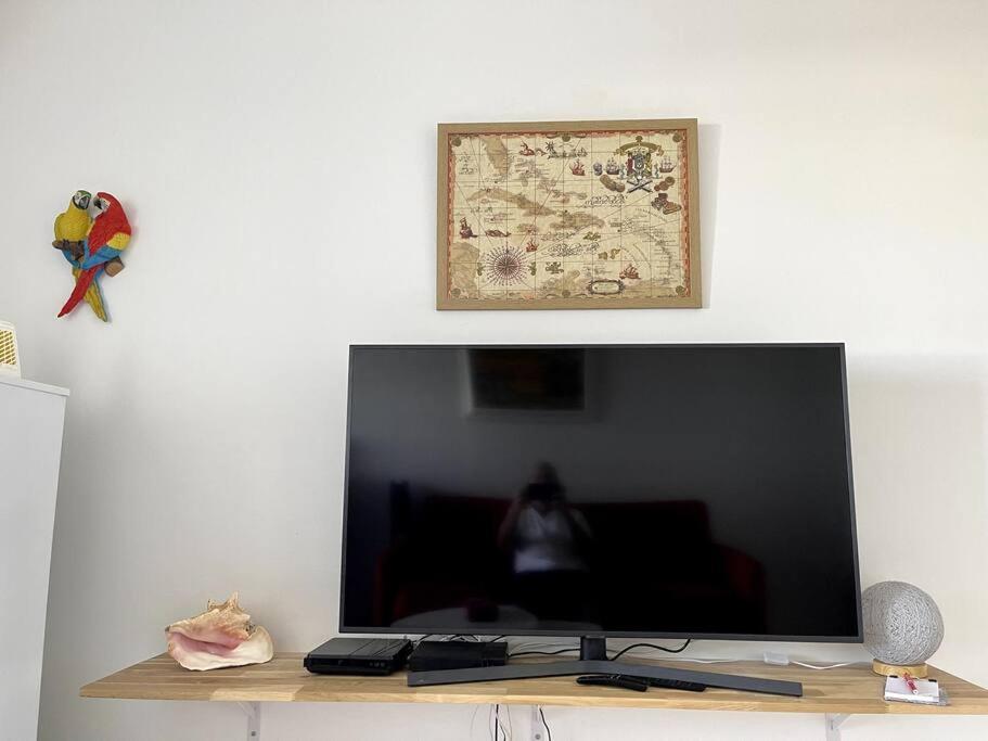 TV a/nebo společenská místnost v ubytování Appartement vue mer