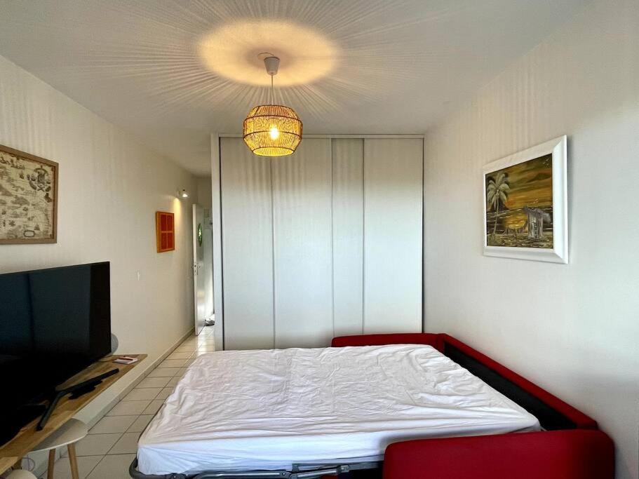 Postel nebo postele na pokoji v ubytování Appartement vue mer