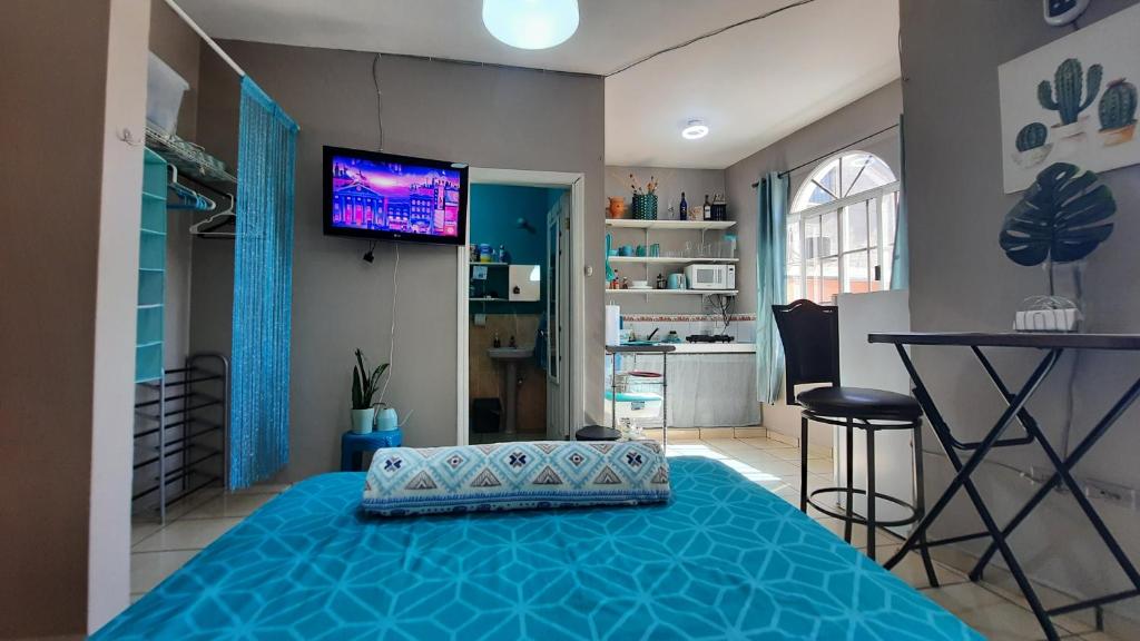 Kuchyň nebo kuchyňský kout v ubytování Encantador Apartamento Equipado