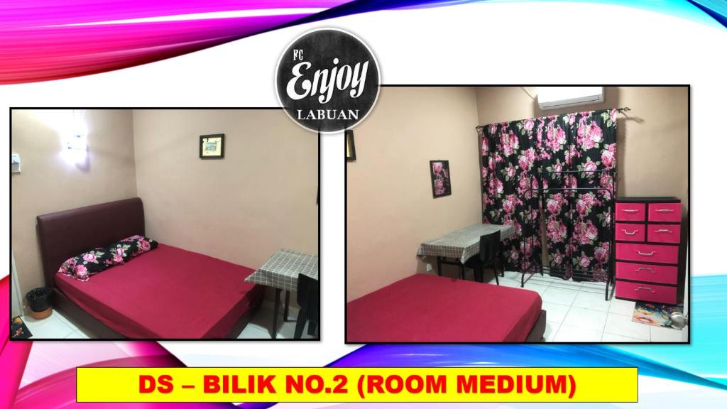 Postel nebo postele na pokoji v ubytování RUMAH MEWAH DS24 VVIP GANGGARAK PERMAI 2 TINGKAT WP Labuan