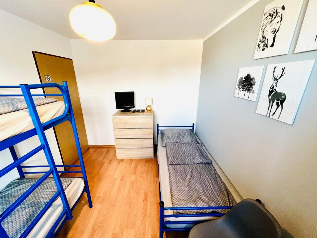 Postel nebo postele na pokoji v ubytování Hostel Pod Gromadzyniem