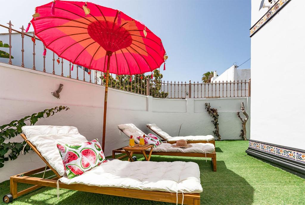 Posezení v ubytování Villa Corralejo Bay Beachfront Corralejo By Holidays Home