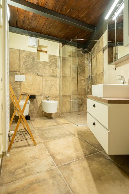 Koupelna v ubytování Solmi Home