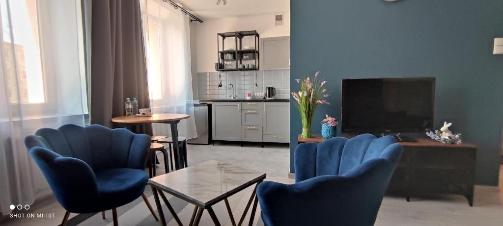 Kuchnia lub aneks kuchenny w obiekcie Apartament Szafirowy MULTI HOUSE