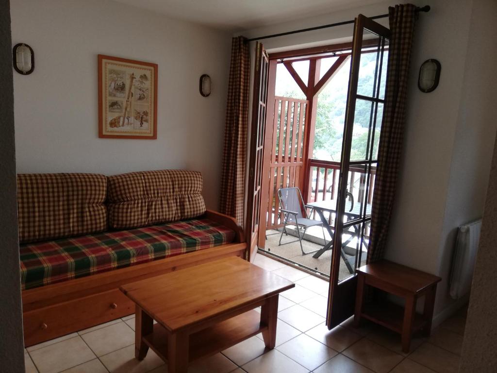 Ruang duduk di Appartement les chalets d estives