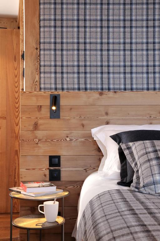 Letto o letti in una camera di Chalet Le Moulin, Courchevel Le Praz, 6 chambres, Ski in, Ski out