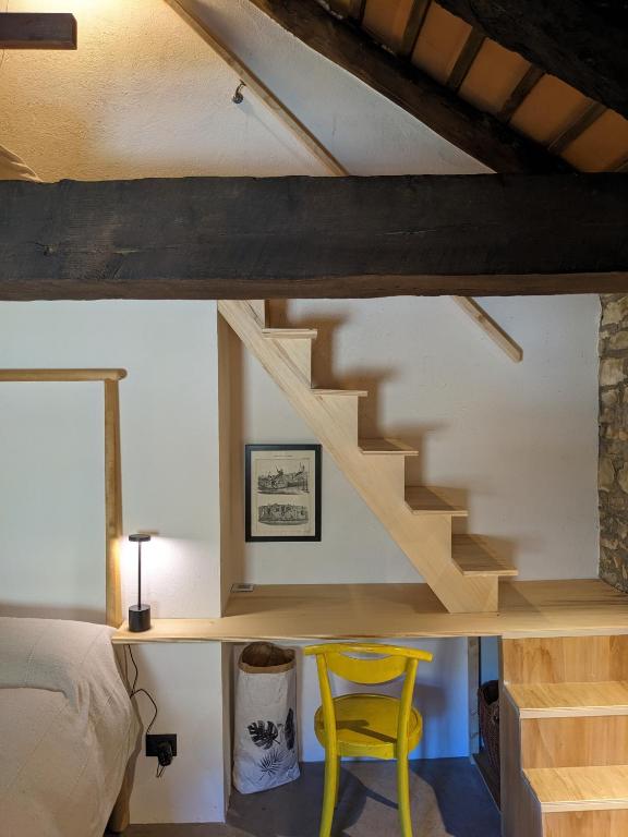 A seating area at Country old stone house immerse in nature