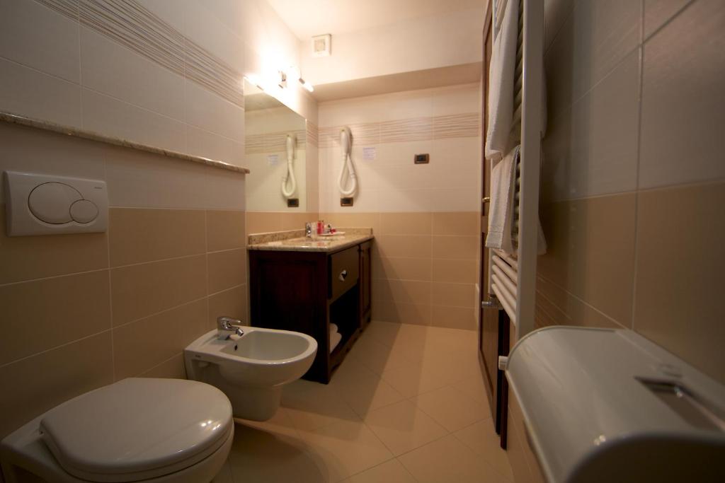 Koupelna v ubytování Hotel L' Aiglon