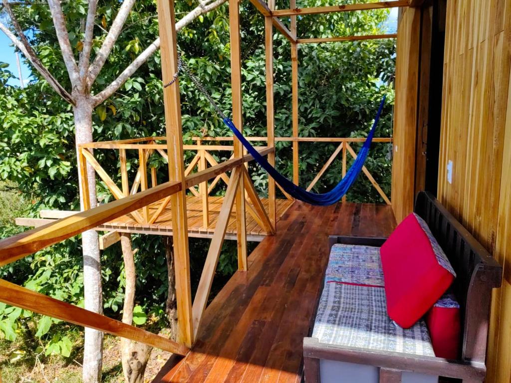 Balkón nebo terasa v ubytování Onca Tours & Treehouses