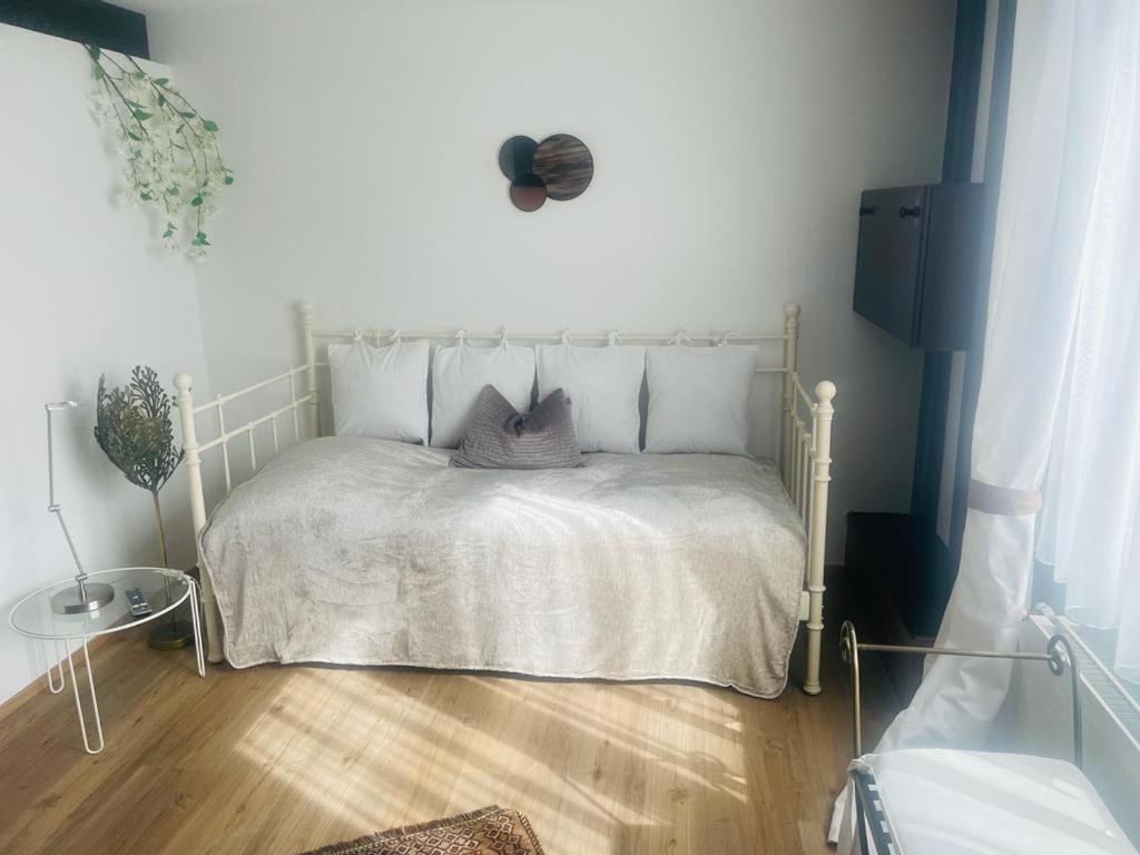 Postel nebo postele na pokoji v ubytování Haus Bohle