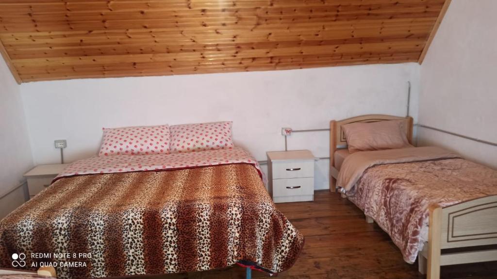 Postel nebo postele na pokoji v ubytování Hotel-Restorant Pepushaj