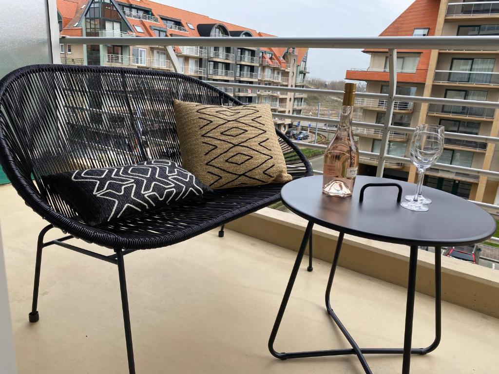 Balkón nebo terasa v ubytování Petit plage Nieuwpoort-Bad
