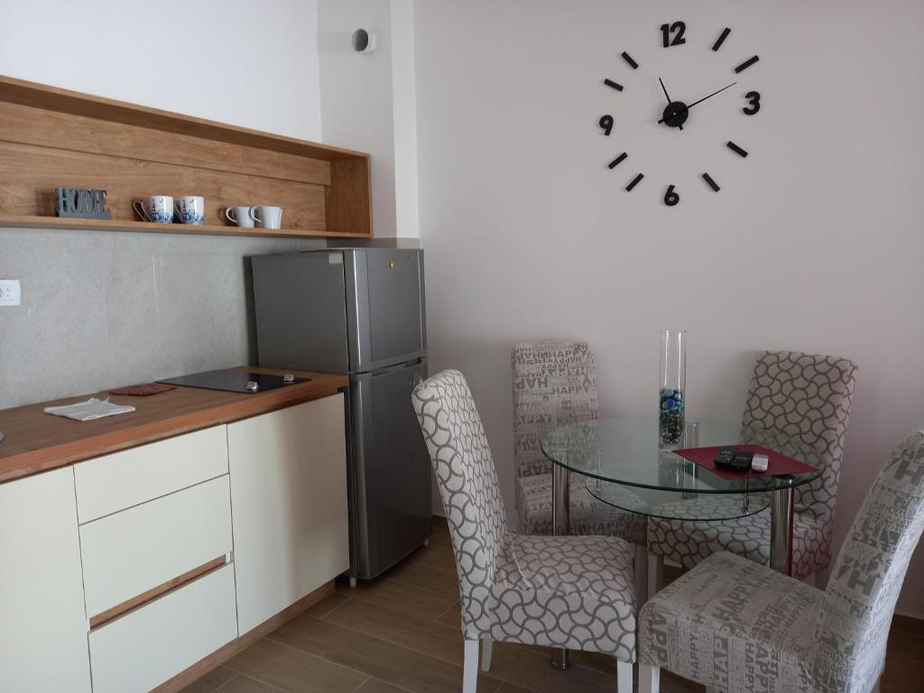 Kuchyň nebo kuchyňský kout v ubytování Solaris Apartments