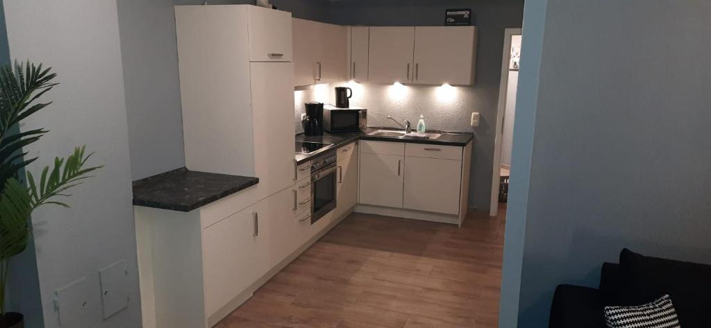 Kuchyň nebo kuchyňský kout v ubytování Kappeln Zentrum Möwennest
