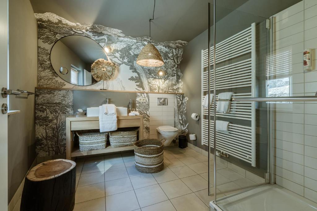Koupelna v ubytování Hotel / Weingut Meintzinger