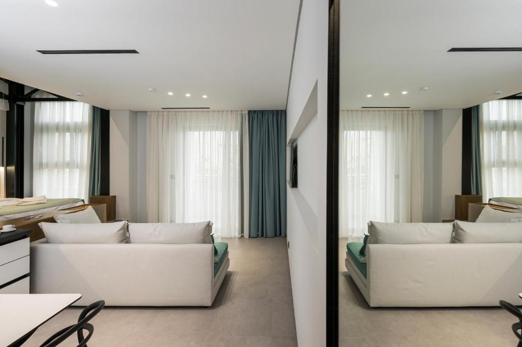Posezení v ubytování Ostrakon Suites