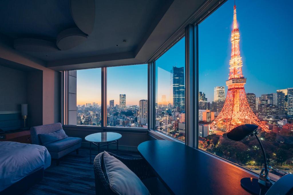 a room with a view of the eiffel tower at The Prince Park Tower Tokyo - Preferred Hotels & Resorts, LVX Collection in Tokyo