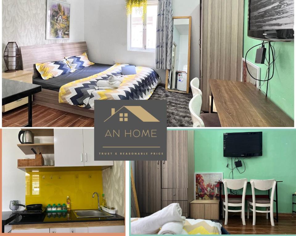 a collage of photos of a bedroom and an home at Little Japan Room 301-Ben Thanh market-D1 in Ho Chi Minh City