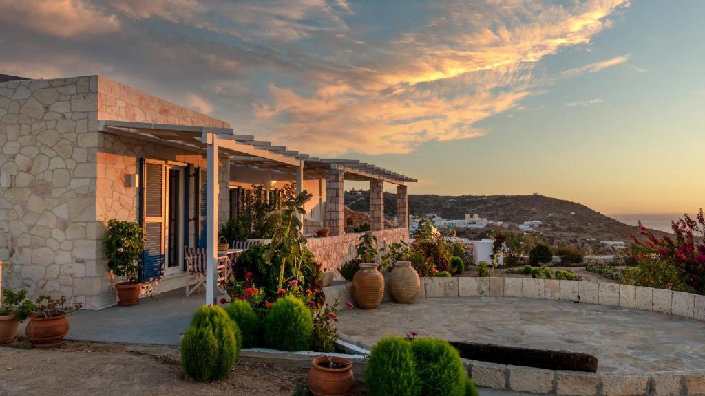 a house with a view of the ocean at Themonia Studios Kimolos in Kimolos