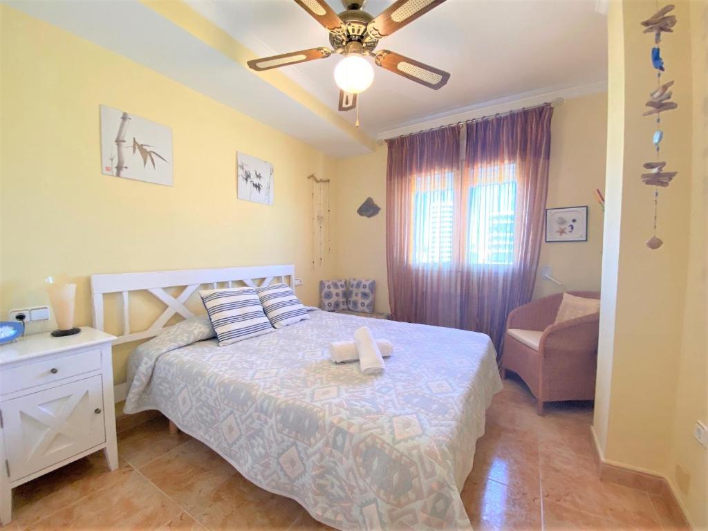 Postel nebo postele na pokoji v ubytování Oasis en Calpe