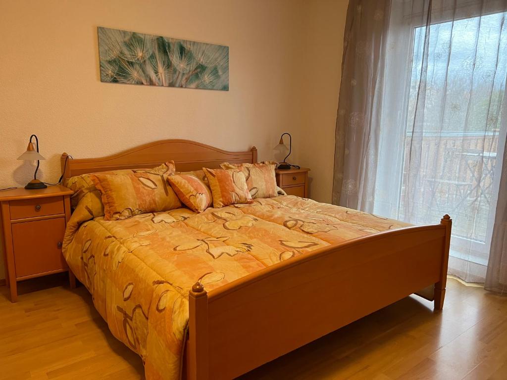 Postel nebo postele na pokoji v ubytování Landhaus Pusteblume