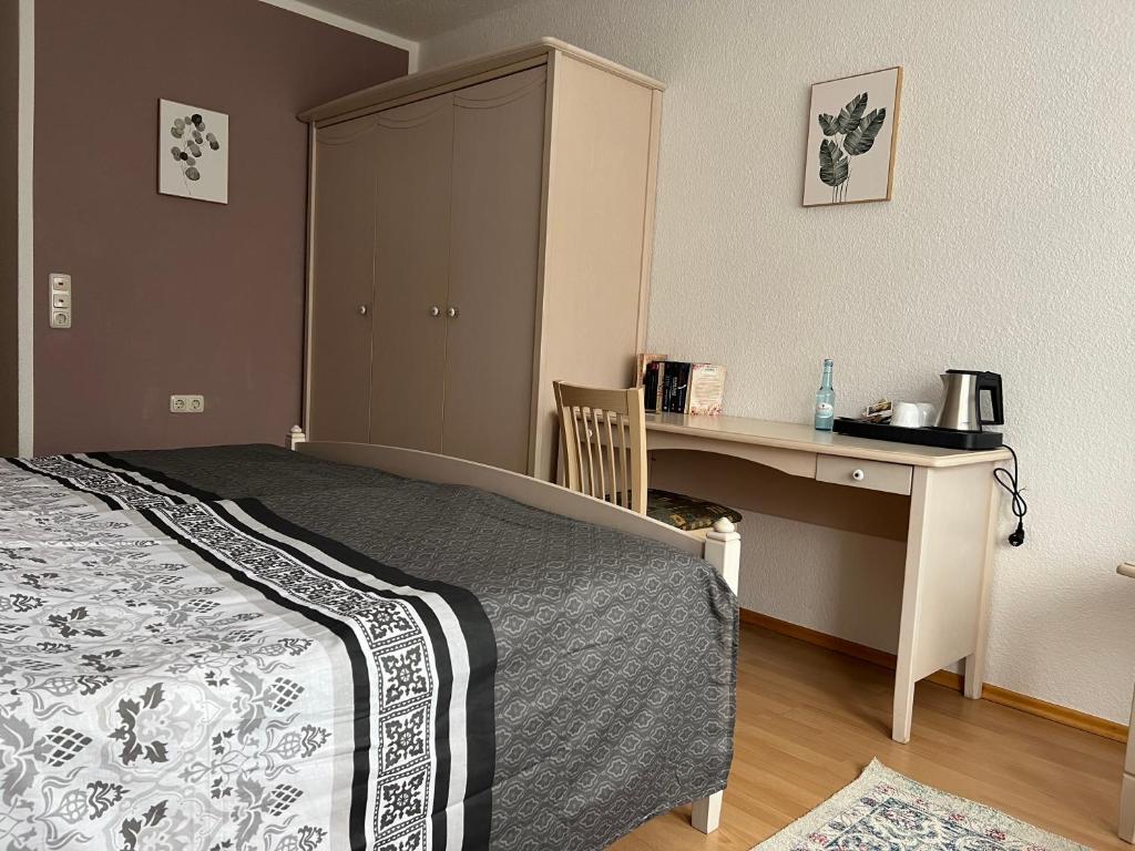 Postel nebo postele na pokoji v ubytování Landhaus Pusteblume