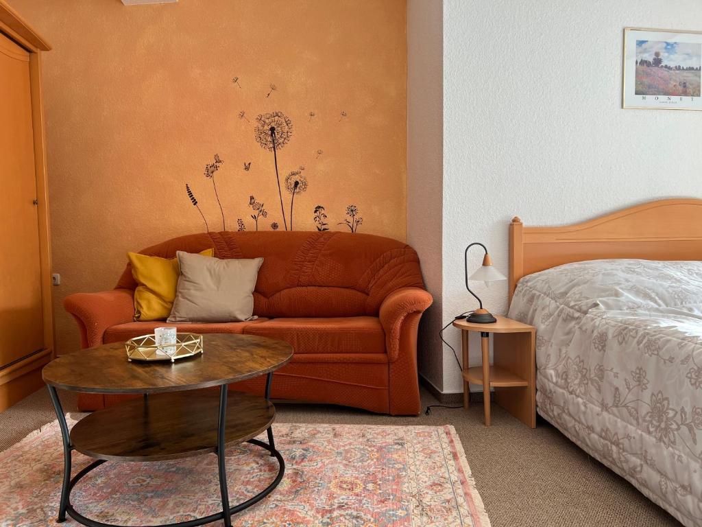 Posezení v ubytování Landhaus Pusteblume