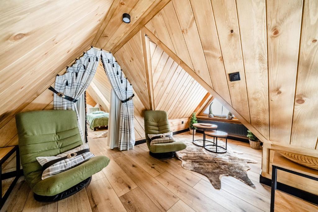 Posezení v ubytování Brzozowa Osada - Premium Chalets Zakopane
