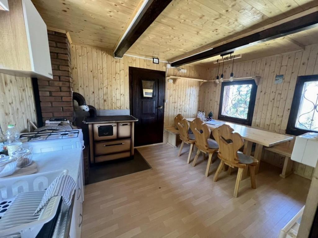 Kuchyň nebo kuchyňský kout v ubytování Chalet Korosica Velika Planina
