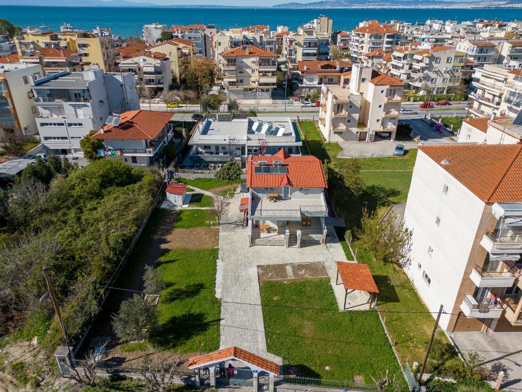 an aerial view of a city with buildings at F&R VILLA in Neoi Epivates