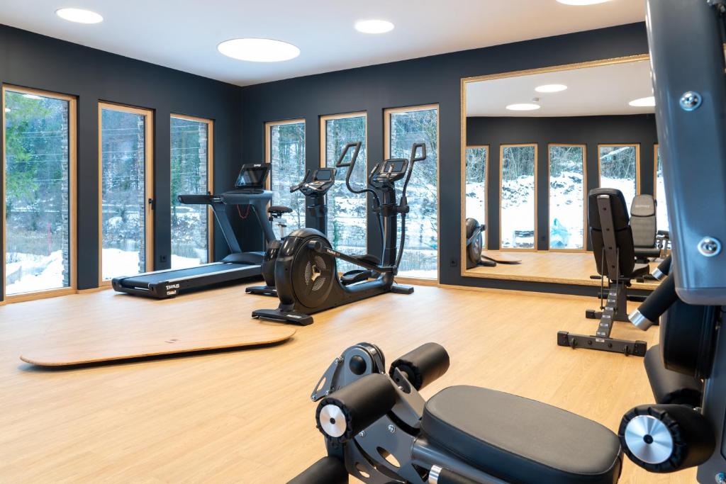 Fitness centrum a/nebo fitness zařízení v ubytování Salzkammergut Lodge