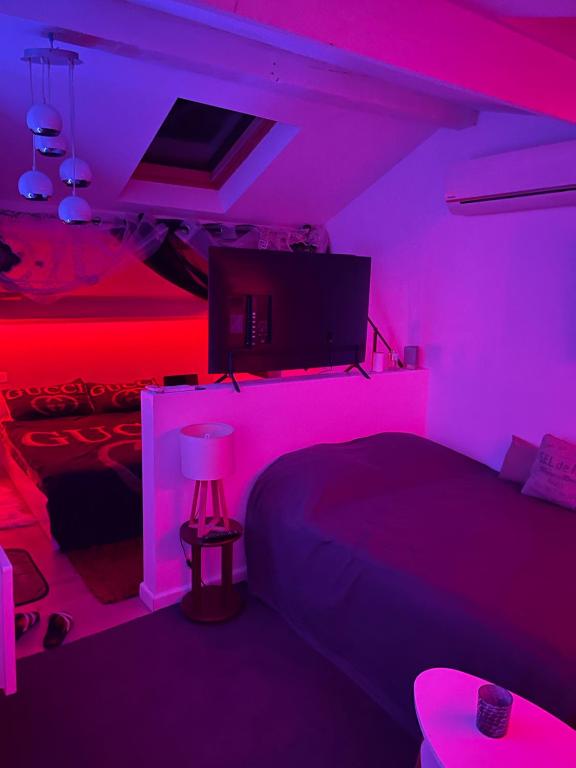 Posteľ alebo postele v izbe v ubytovaní Beau appartement calme à partager
