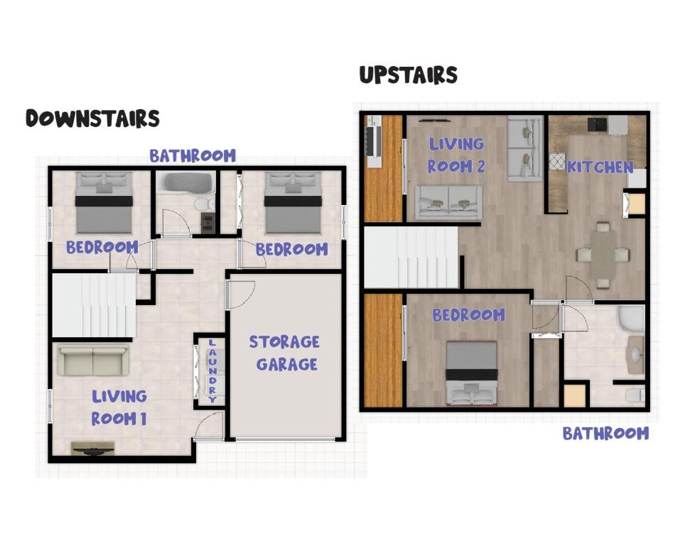 Půdorys ubytování Surfside Paradise Retreat - 3BR and 2BA Duplex, Grill, DOG FRIENDLY - Close to the Beach!