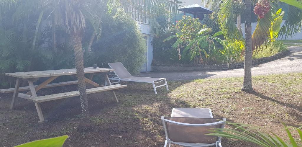Zahrada ubytování Studio moderne climatisé avec jardin, plage à pied