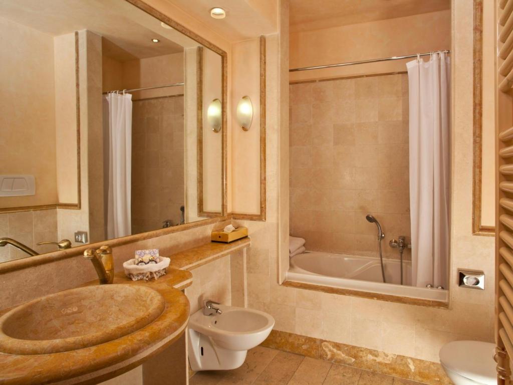 Koupelna v ubytování Albergo Ottocento