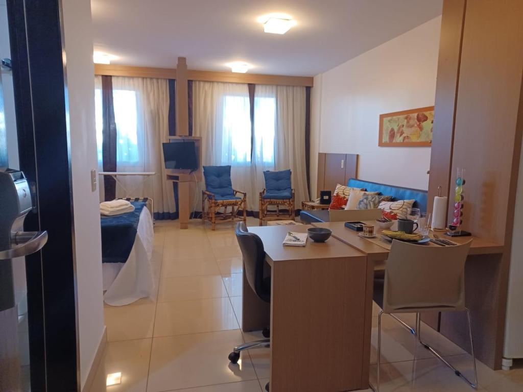 Lindo Flat em resort silencioso e aconchegante - 