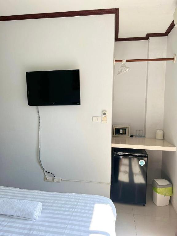 TV a/nebo společenská místnost v ubytování Hotel premier
