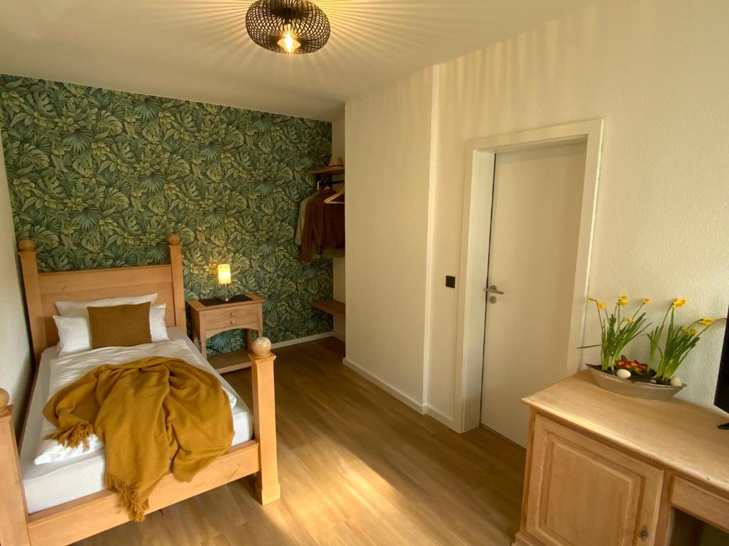 Postel nebo postele na pokoji v ubytování Gasthaus Kirchhoff