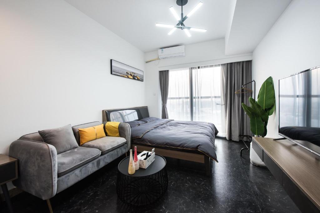 Posezení v ubytování WESU Weisu Service Apartment - Shenzhen University Town Tanglang Metro Station Branch