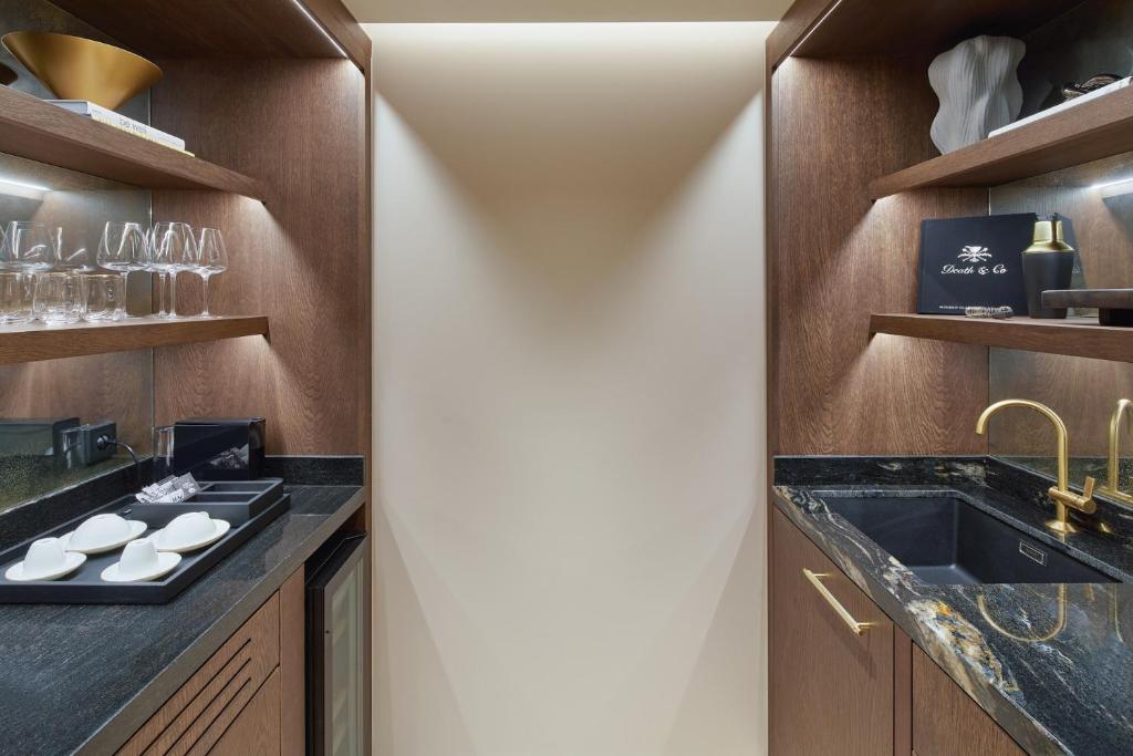 Kuchyň nebo kuchyňský kout v ubytování Hotel MIM Andorra