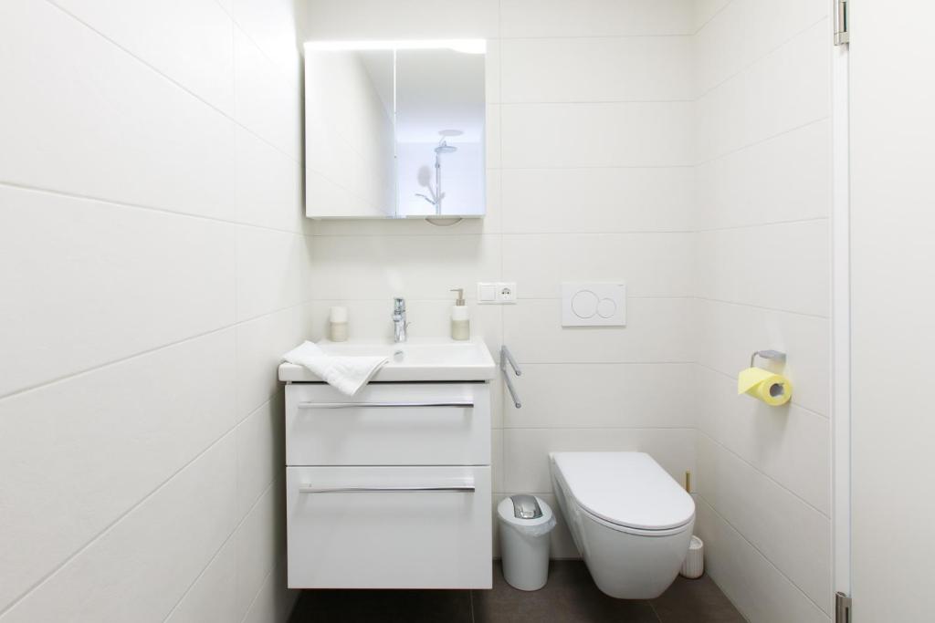 Koupelna v ubytování Wohlfühlapartments in Hard