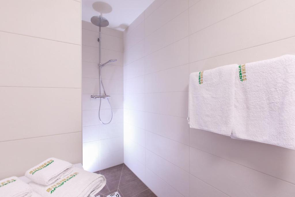 Koupelna v ubytování Wohlfühlapartments in Hard