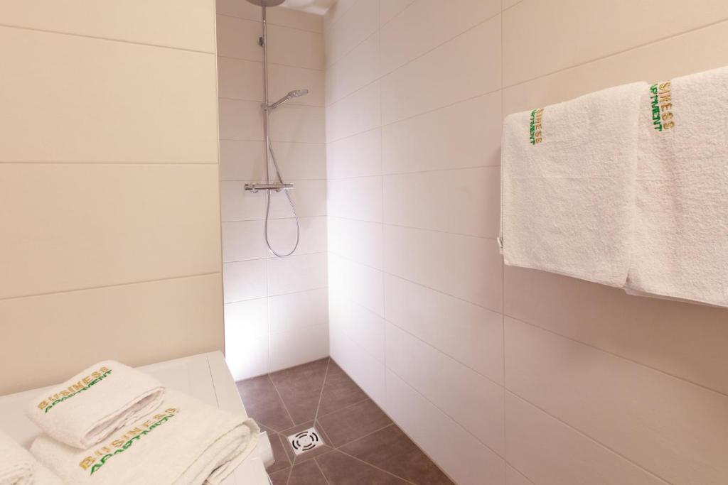 Koupelna v ubytování Wohlfühlapartments in Hard
