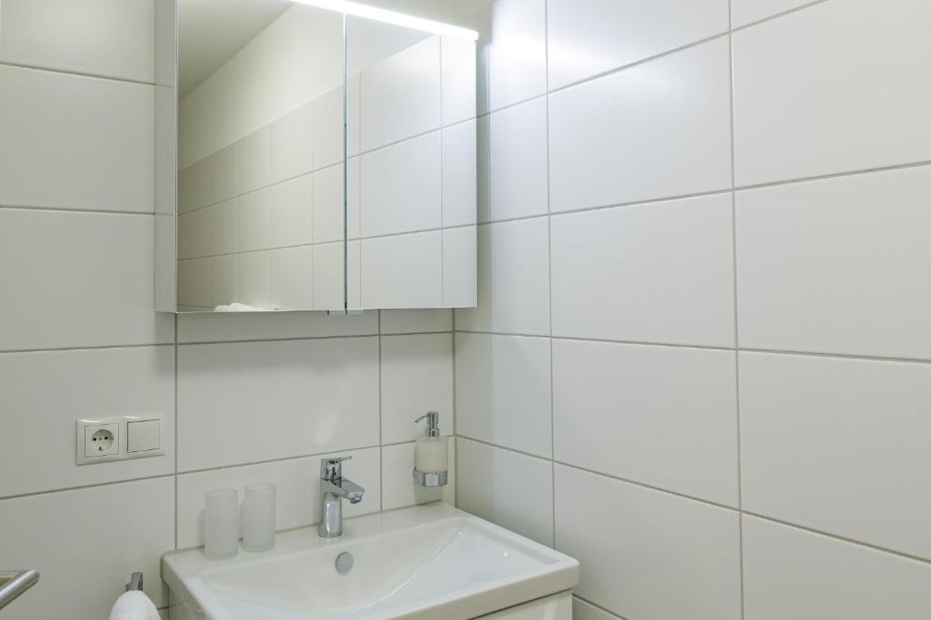 Koupelna v ubytování Wohlfühlapartments in Hard
