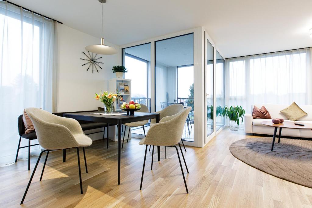 Posezení v ubytování Wohlfühlapartments in Hard