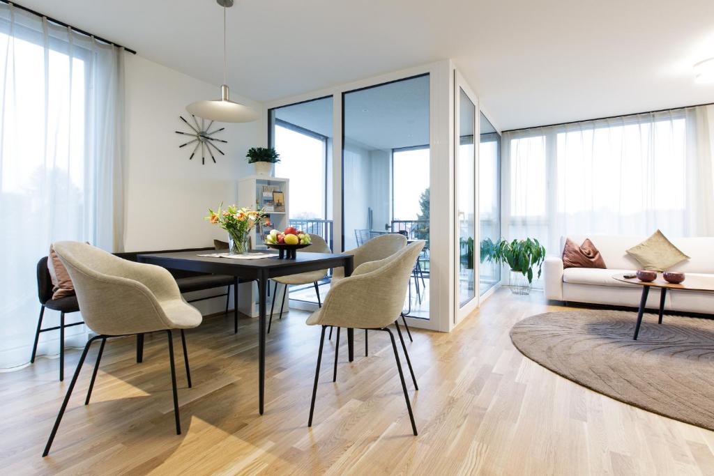 Posezení v ubytování Wohlfühlapartments in Hard