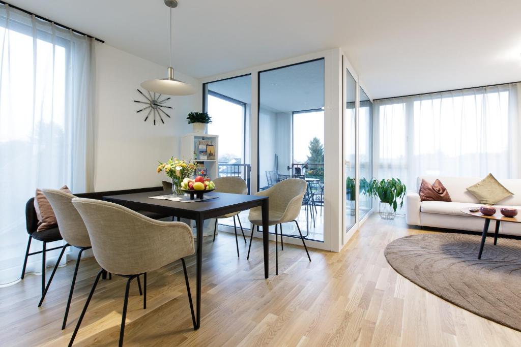 Posezení v ubytování Wohlfühlapartments in Hard