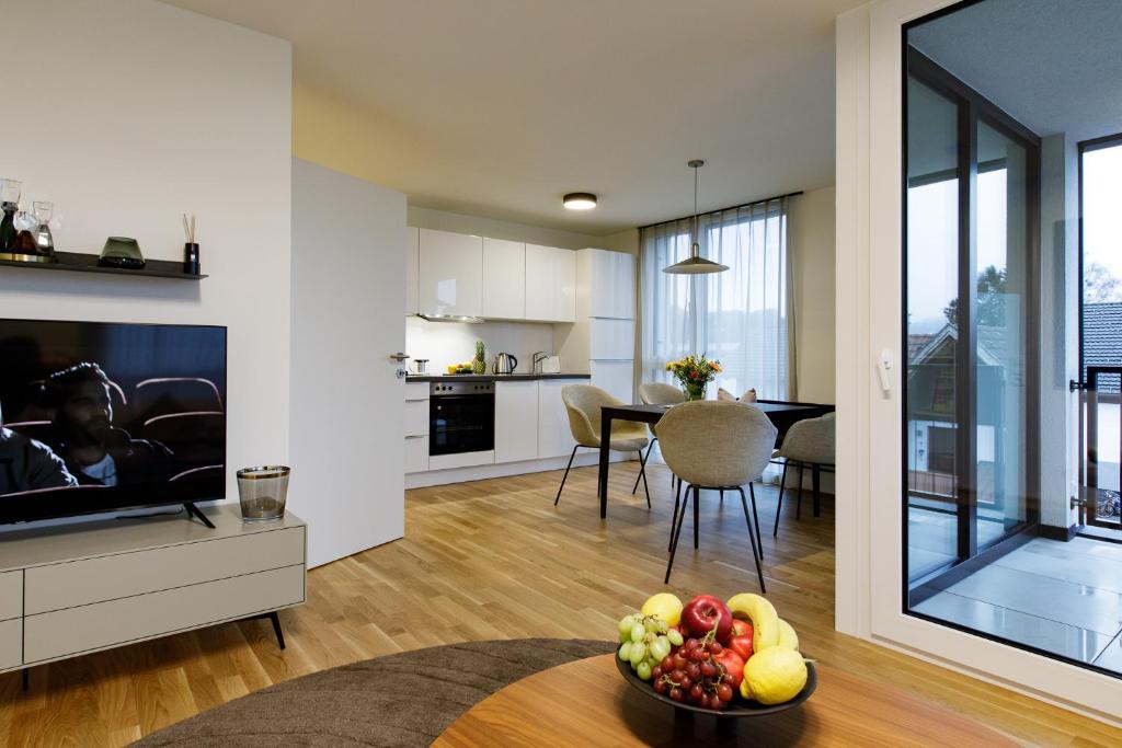 Kuchyň nebo kuchyňský kout v ubytování Wohlfühlapartments in Hard
