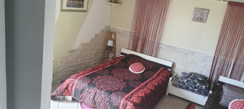 Postel nebo postele na pokoji v ubytování B&B Chambre Chante Cristal